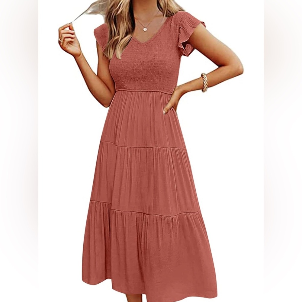 Merokeety fall colored Maxi Dress NWT